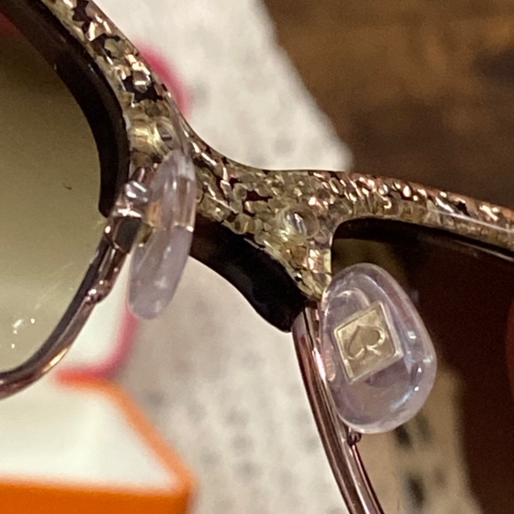 KATE SPADE SHIRA SUNGLASSES TORTOISE GOLD GLITTER CAT EYE WITH CASE - Picture 15 of 16